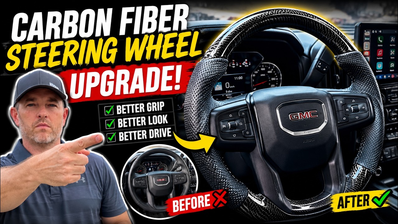 Chevy Silverado & GMC Sierra Steering Wheel Upgrade &ndash; Carbon Fiber & Better Grip!