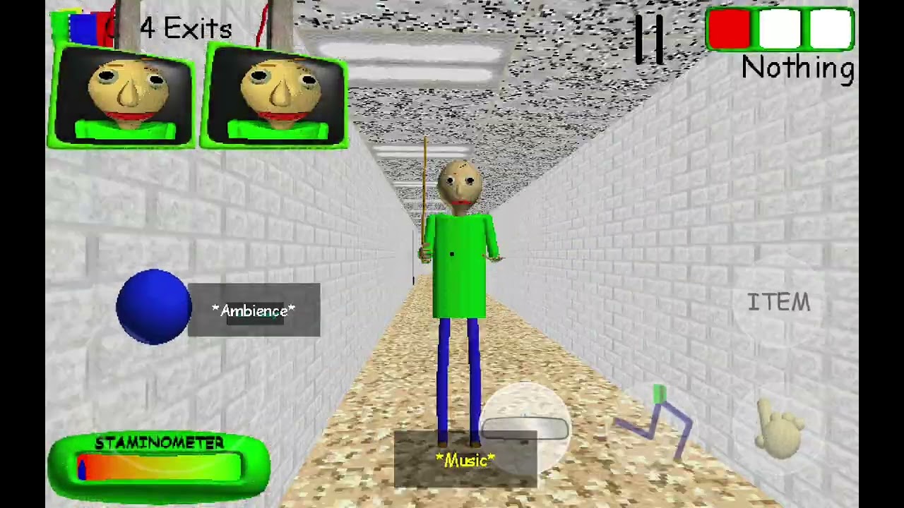 Playing a baldi minigames android game
