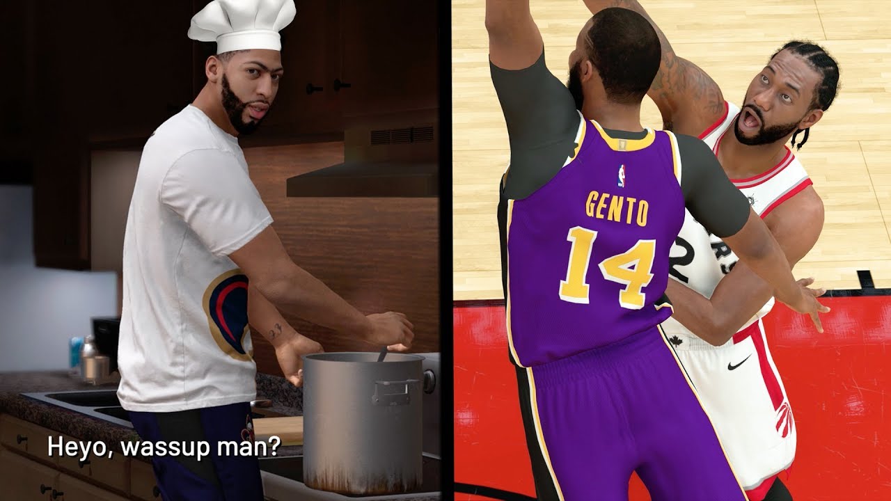 CHEF ANTHONY DAVIS COOKING! MEAN POSTERIZER DUNK ON KAWHI! NBA 2k19 MyCAREER Ep. 38