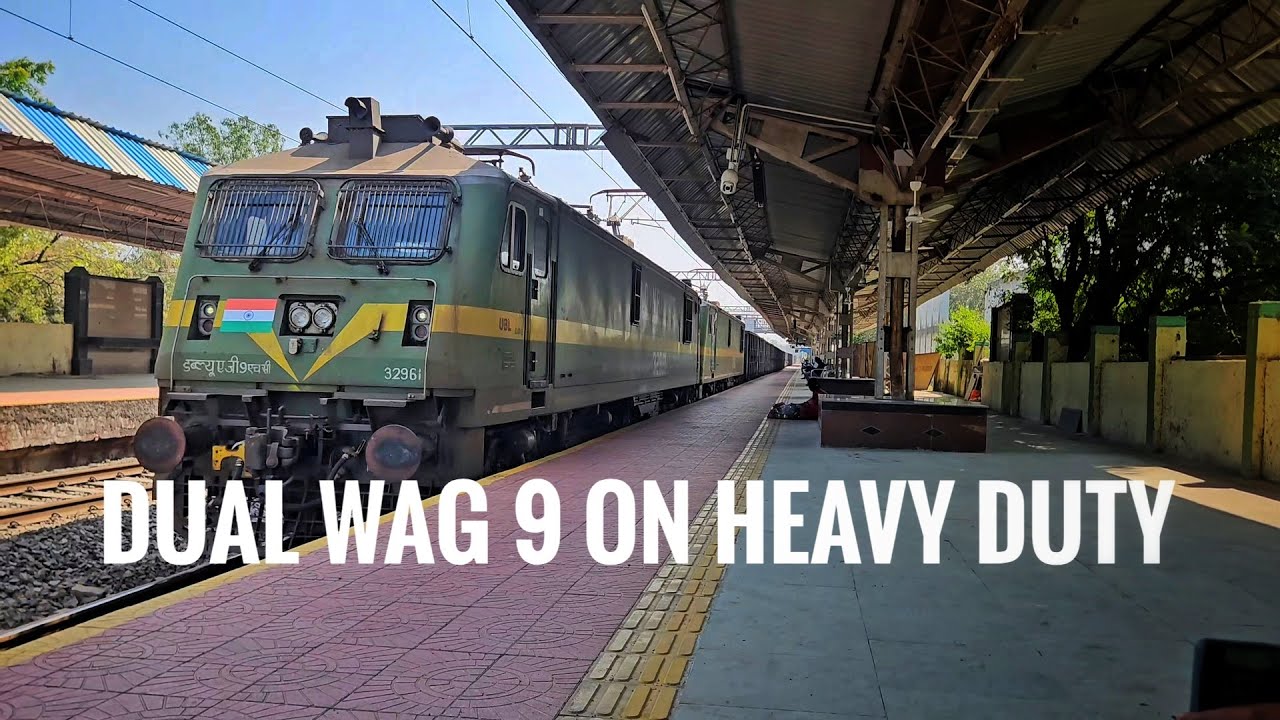 Dual WAG 9 On Heavy Duty | Indian Railways #indianrail #train #indianrailways #wag9 #railwaystation