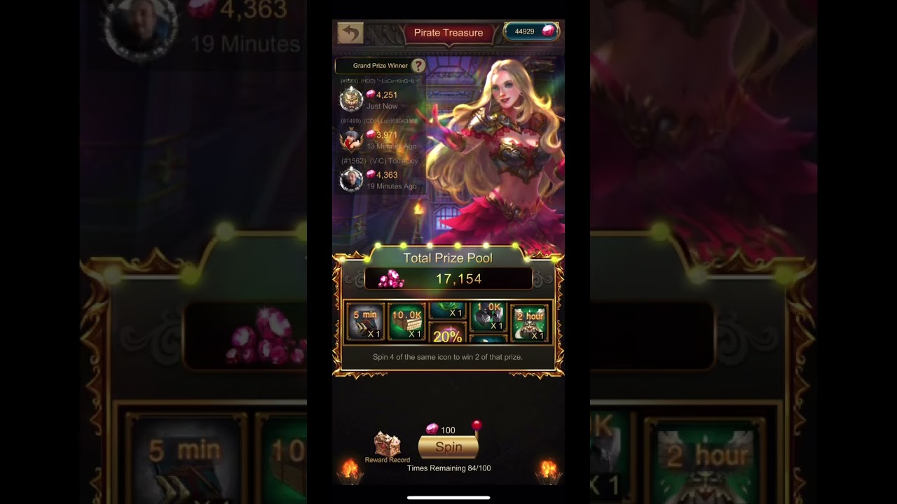War and Order - Winning jackpot in Pirate Treasure event!