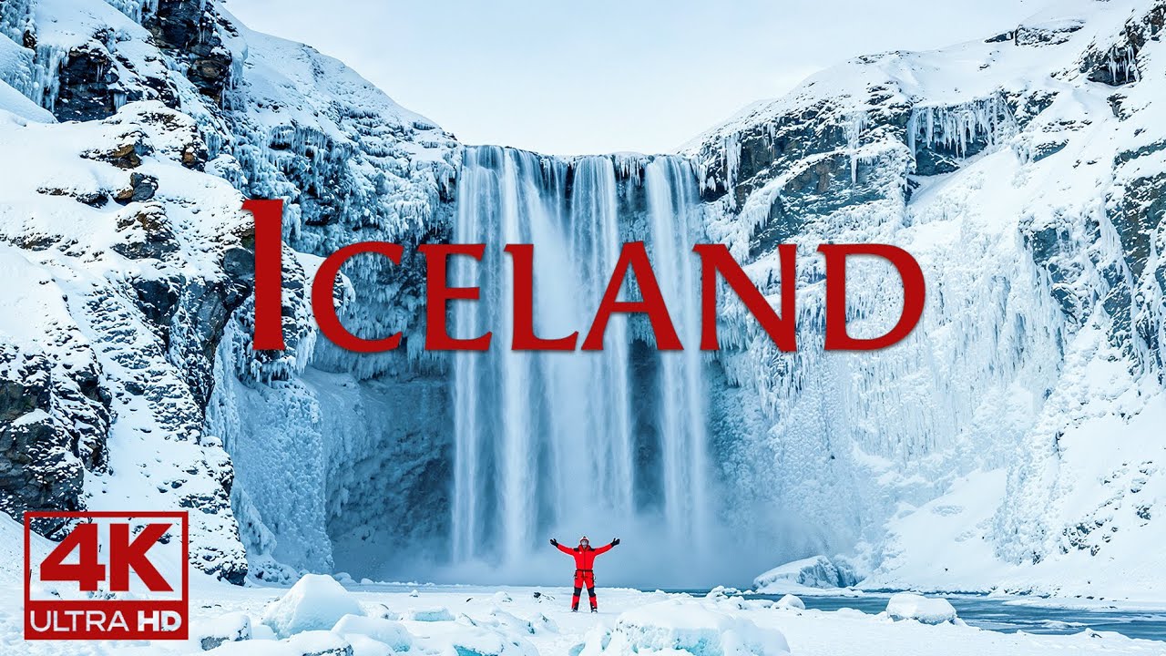 Iceland 4K | Winter Wonderland of Ice & Fire – Epic Waterfalls, Glaciers & Volcanic Landscapes