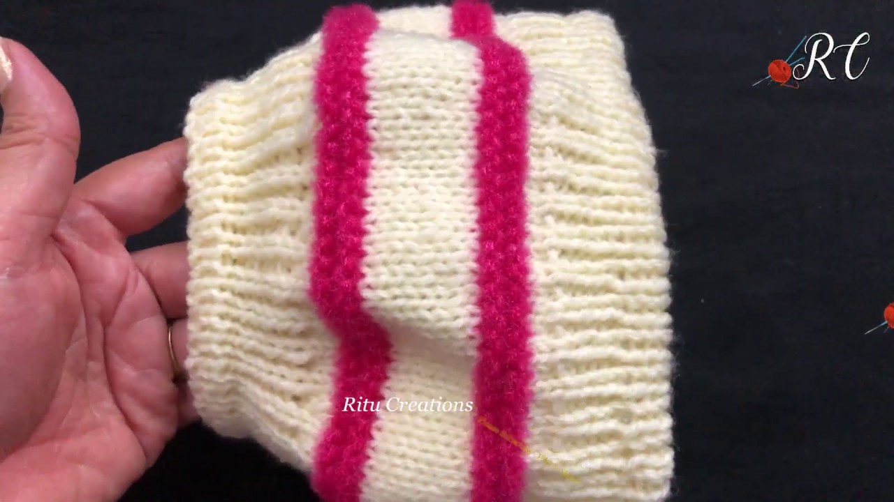 Knitting Half Cap/Head Band/Pony Cap  || Pattern's Hindi Video ||