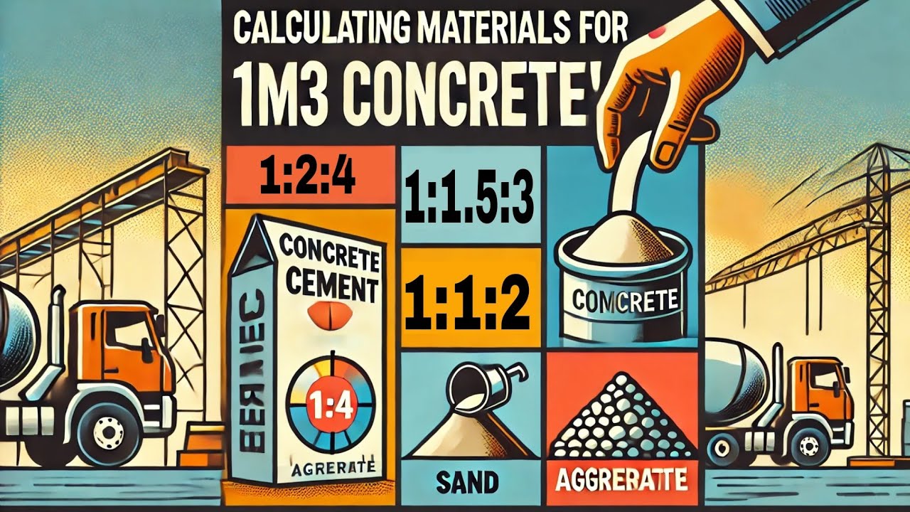 How to calculate material for 1 cubic meter of Concrete | Quantity of materials in concrete