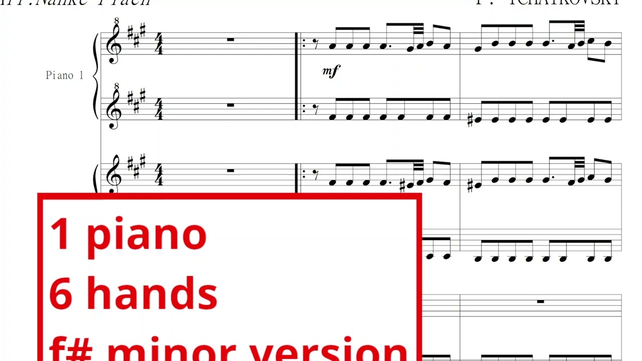 Tchaikovsky dance of the little swans |1 piano 6 hands | Intermediate (preview)