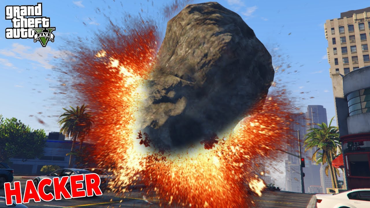HACKER GOOIT METEORIETEN OP DE STAD! - GTA V Freeroam 1/2