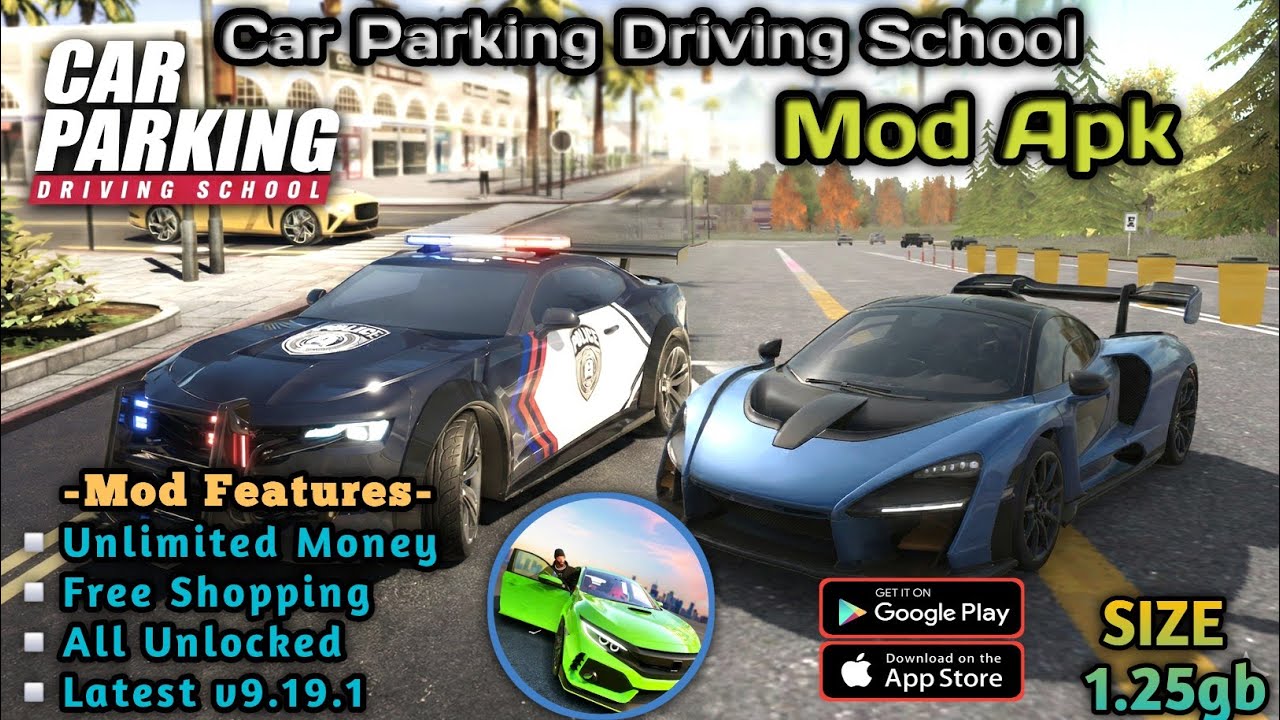 Car Parking Driving School Mod Apk | Free Shopping | Premium | Latest v9.19.1