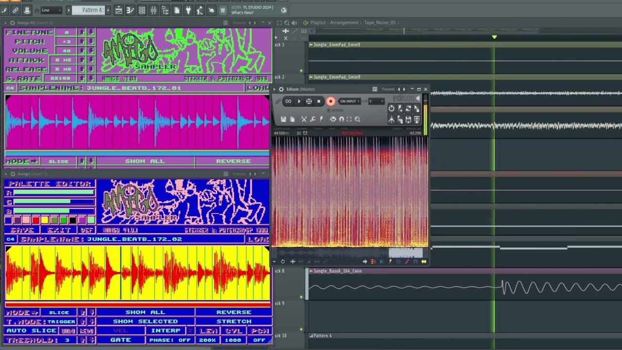 Jungle beat using amigo sampler and musicradar free '90s jungle samples