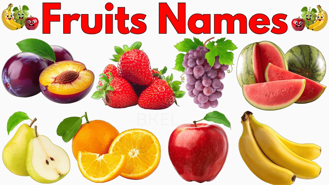 🍎 Названия фруктов для детей 🍎 | Словарь фруктов | Обучающее видео для дошкольников