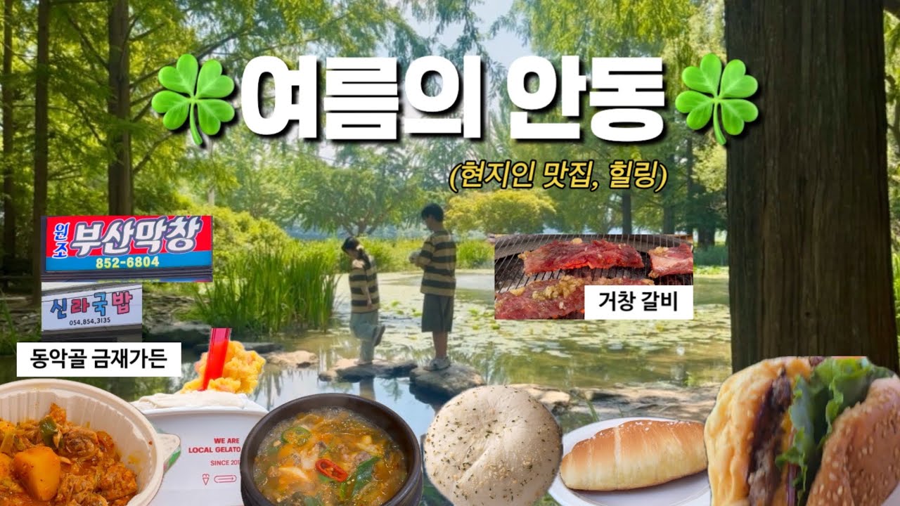 VLOG * 안동 여행 | 현지인 추천 맛집 | 동악골금재가든, 말콥버거, 거창갈비, 아차가, 큐큐큐, 신라국밥, 부산막창, 맘모스베이커리 | 낙강물길공원 | 월영교 | 임청각