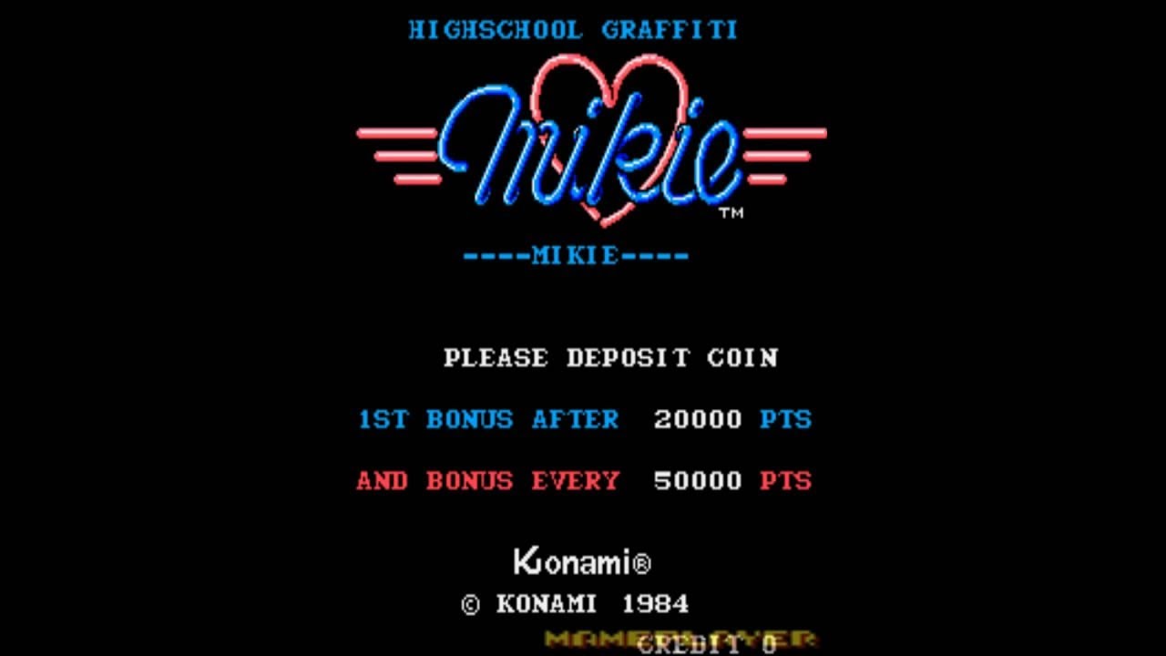 Mikie - High School Graffiti 1984 Konami Mame Retro Arcade Games