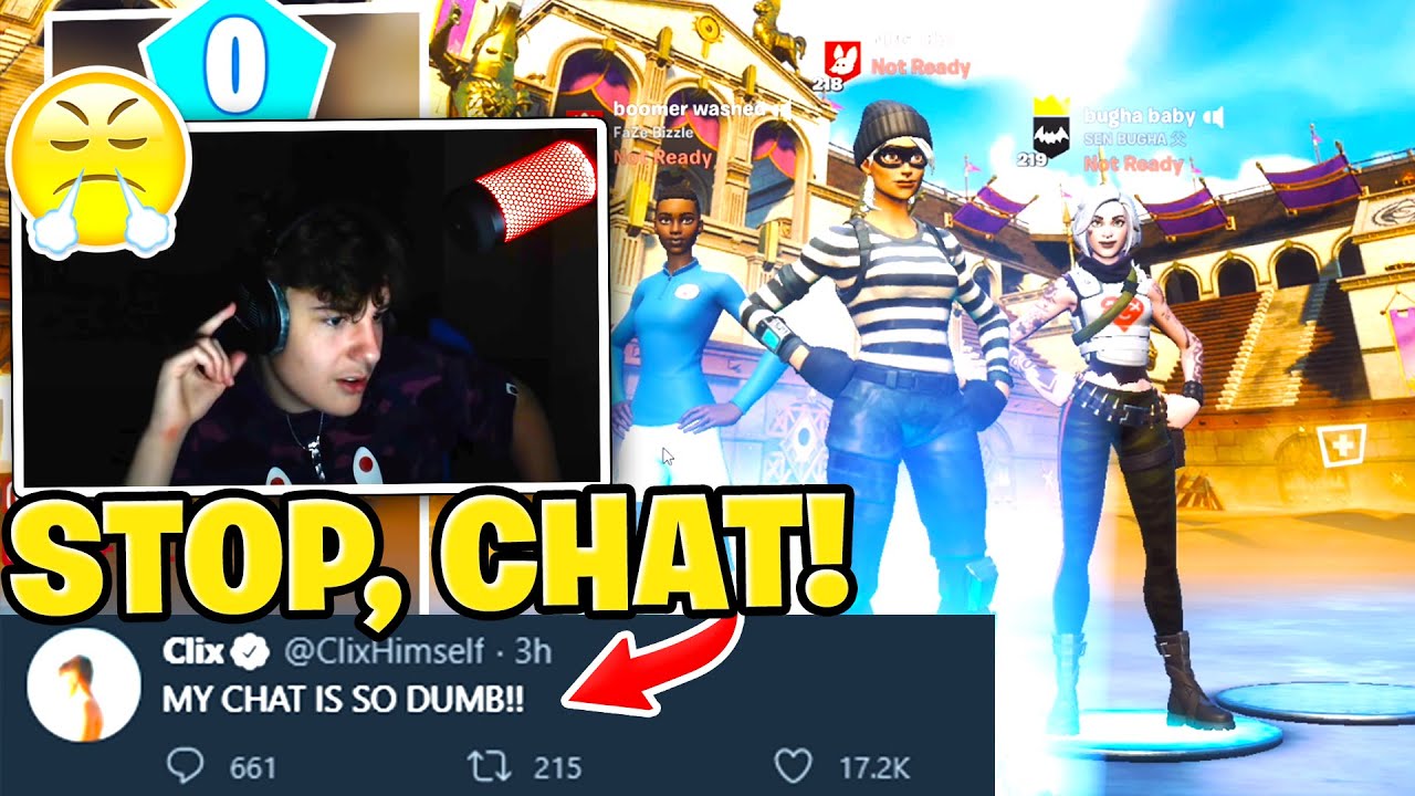 Clix MAD At His CHAT After This Happened in Trio Cash Cup With Bugha & Bizzle!