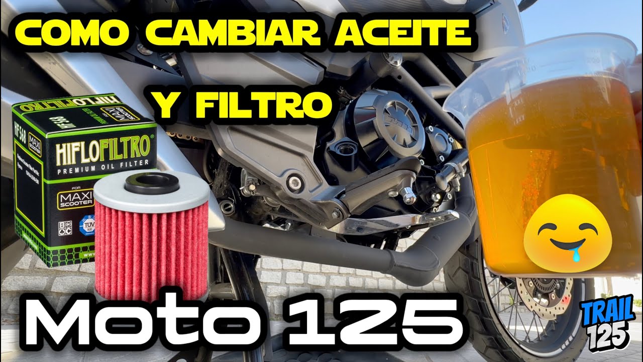Como Cambiar Aceite y Filtro en Moto 125 - Motor Hispania Tray 125