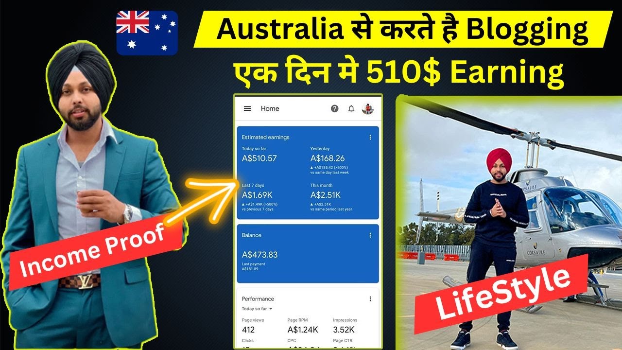 Indian Blogger रहते हैं Australia मैं Blogging से लाखो की कमाई | International Blogging A to Z Guide