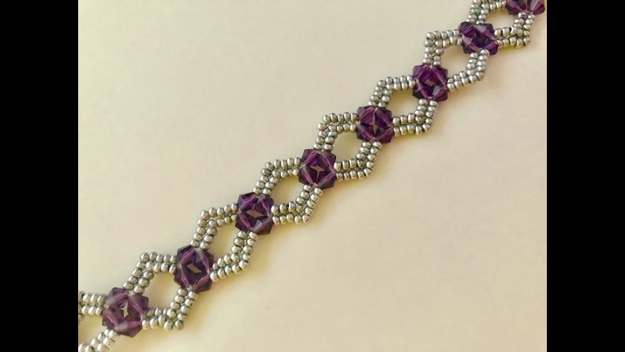 Diamond ♦️ DIY Beaded Bracelet . 👉🏻TWO (2) NEEDLE METHOD 👈🏻