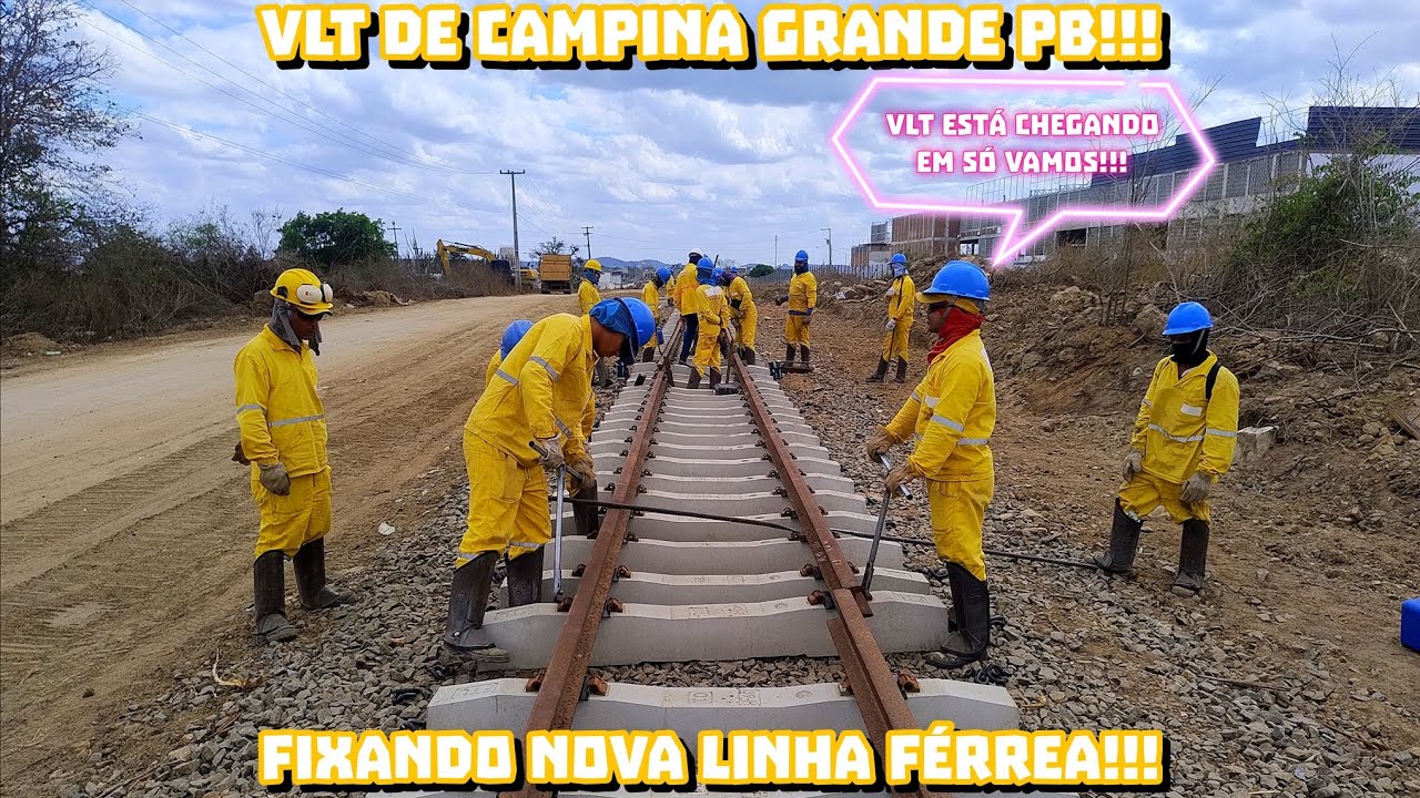 VLT de Campina Grande PB | Veja Como é a Fixação da Linha Férrea nos Dormentes de Concreto Legal D+