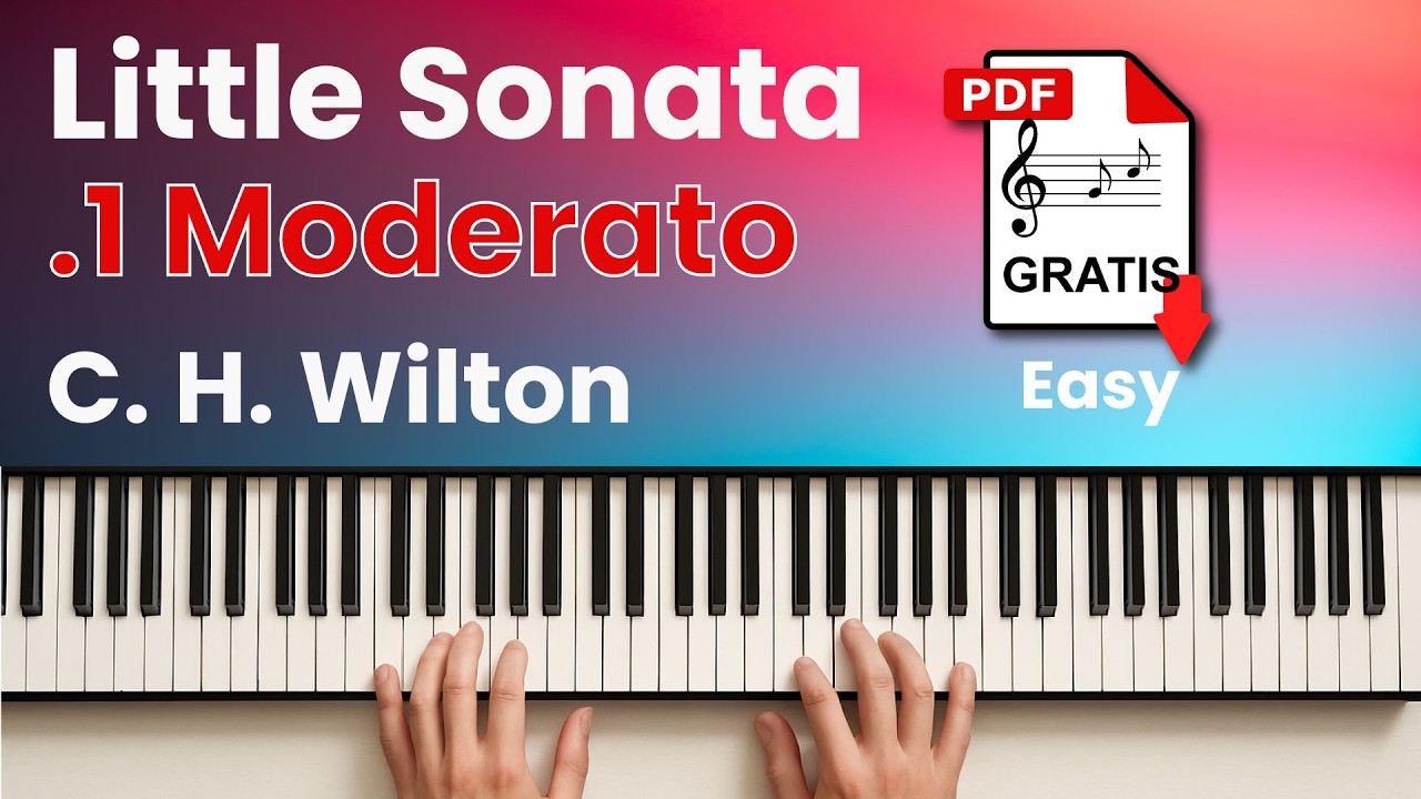 Easy Piano tutorial Little Sonata .1 moderato - G. H. Wilton