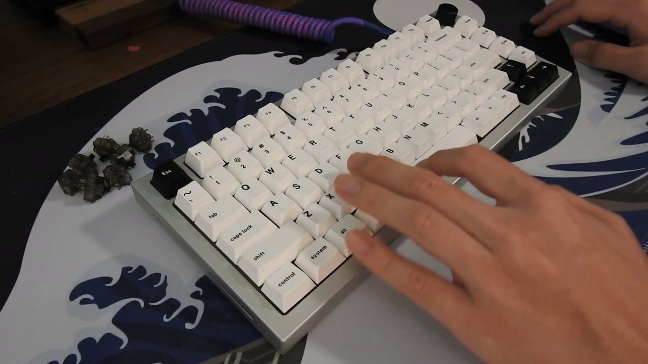 GMMK Pro White Ice | Gateron Silent Black Inks | Unboxing, Reassembly, Sound Test