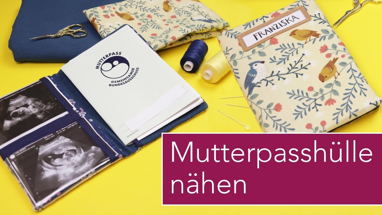 Mutterpasshülle mit Fächern nähen 🤰🤔 👶