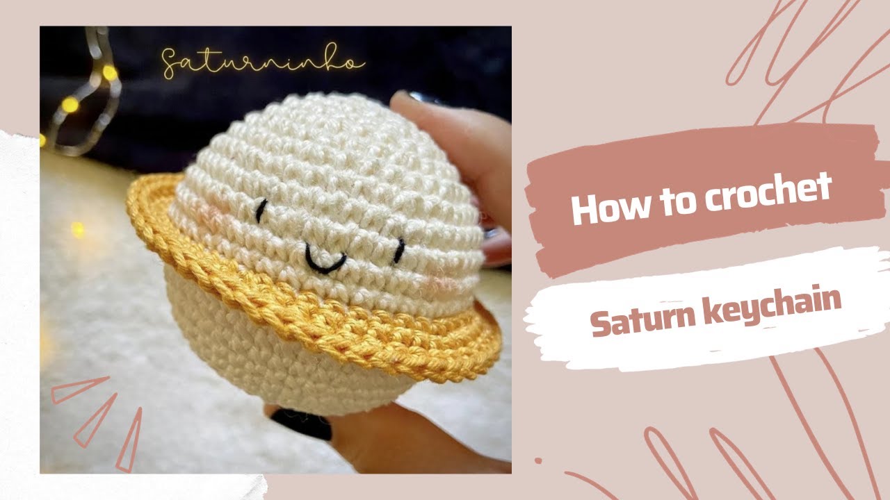 How to crochet Saturn keychain | Hướng dẫn móc móc khóa sao thổ | @Hanabi Amigurumi