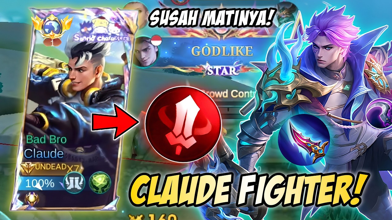 DINERF KAGAK NGARUH? EMBLEM FIGHTER MASIH TERLALU HARAM DIPAKEIN KE CLAUDE! SUSAH MATINYA! | MLBB