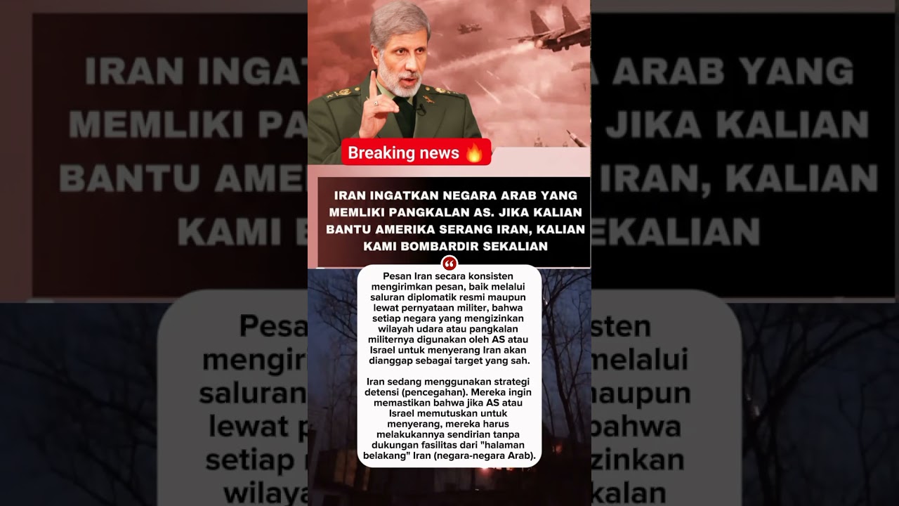 Iran Ingatkan Negara Arab Yang Memiliki Pangkalan AS.