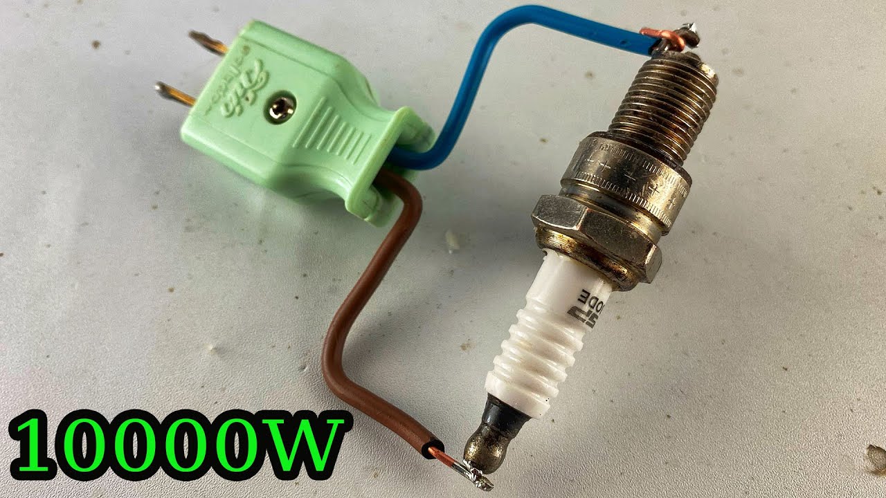 Amazing How to create 10000w free electricity energy with pvc copper wire use spark plug