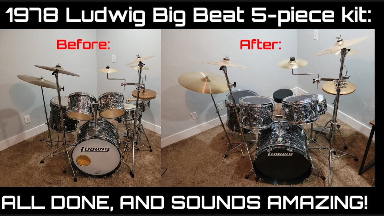 1978 Ludwig Big Beat kit: all finished (and it sounds incredible!)