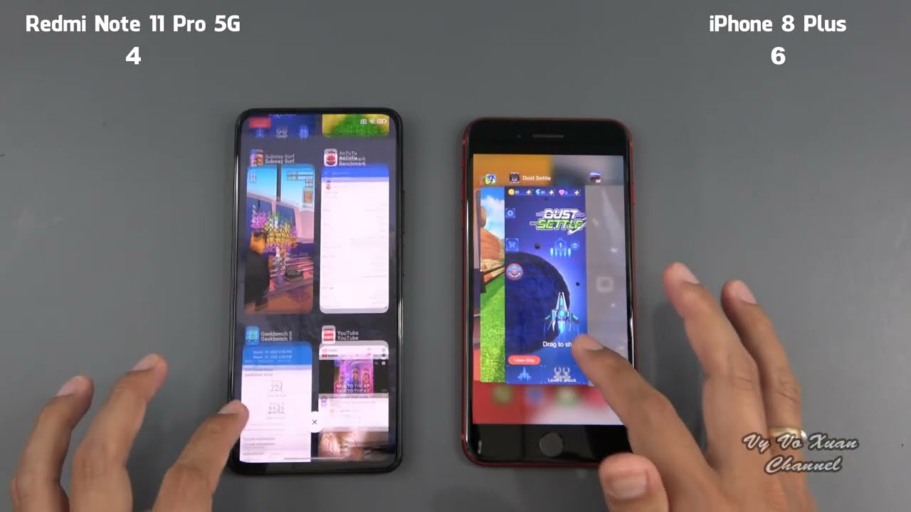 Xiaomi Redmi Note 11 Pro 5G China vs iPhone 8 Plus | SpeedTest and Camera comparison