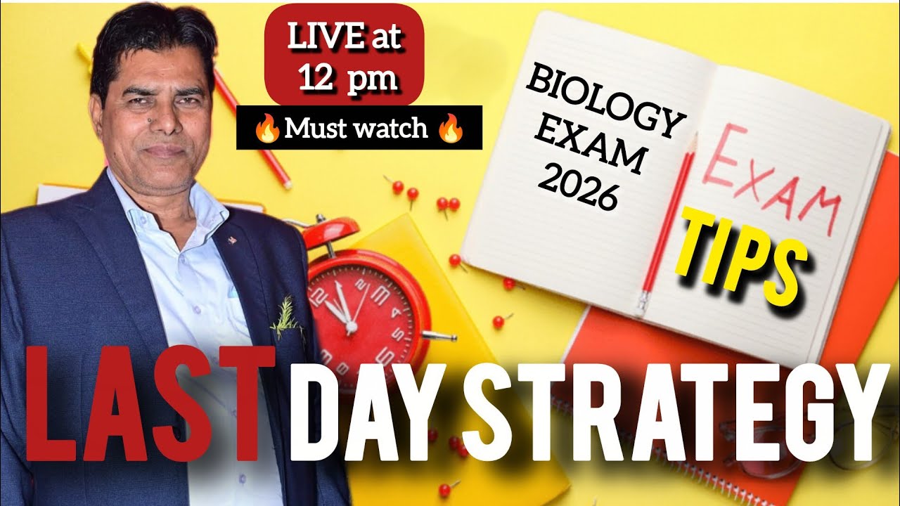 Last Day Strategy Biology Exam 2026 🔥 LIVE | Board Exam Tips by Ahmad Sir