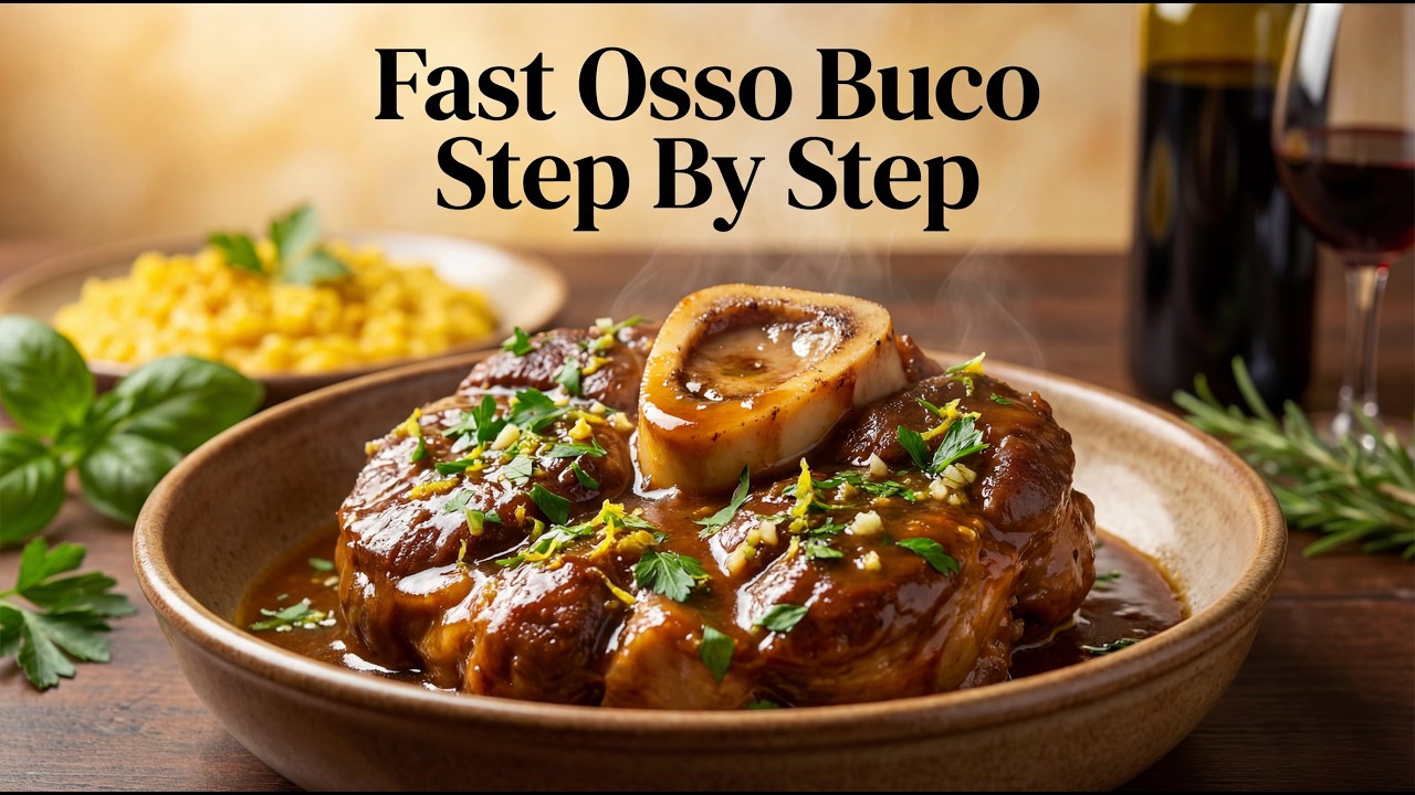Fast Osso Buco - Classic Italian Braised Veal Shanks Cooking Guide Step By Step