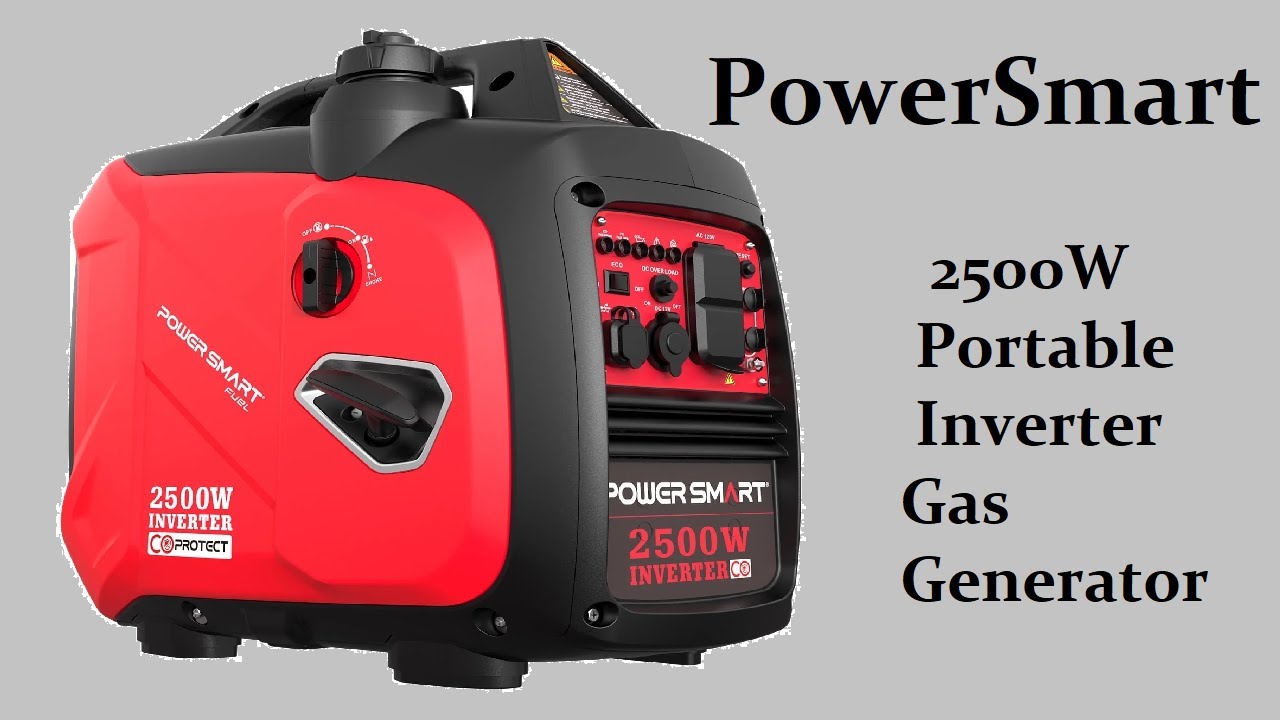 PowerSmart 2500W Portable Inverter Gas Generator, CO Detect Super Quiet Low Oil Shutdown,for Camping
