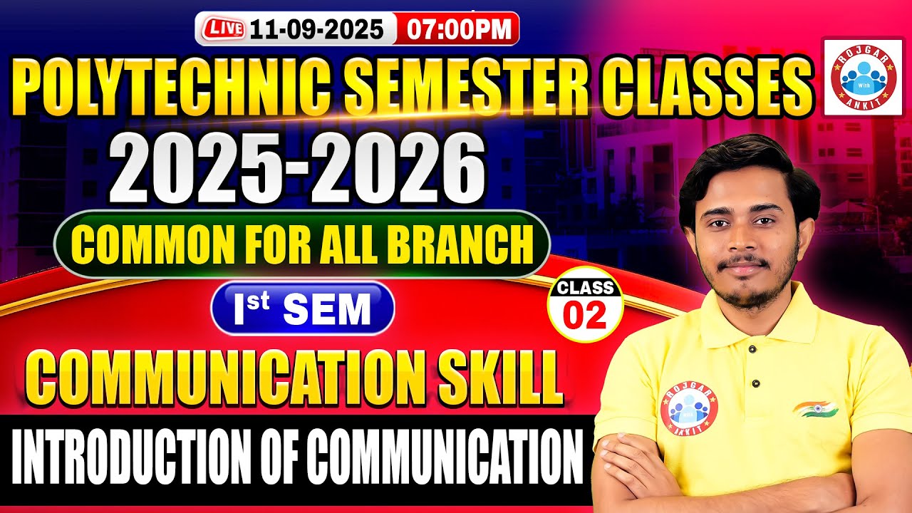 Polytechnic 1st Semester Classes | Communication Skill | Introduction of Communication | BTEUP 2025