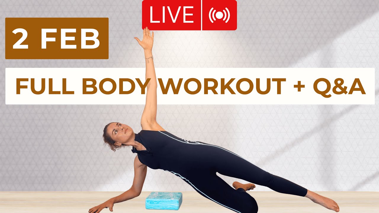 30 Min Full Body Pilates | Strength & Stretch | Yoga Block (Live Class) | CHELSEAVANEEDEN