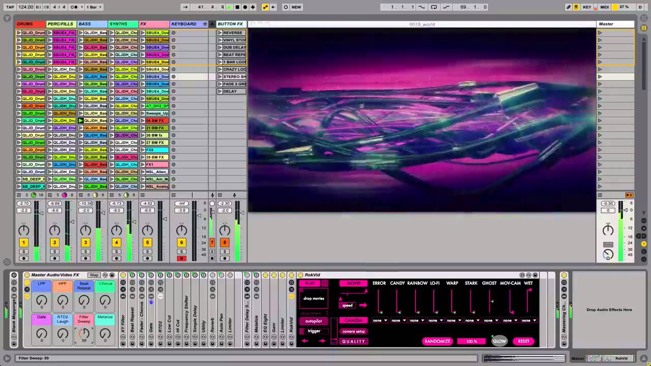 Interactive Ableton Live Audio-Visual Template