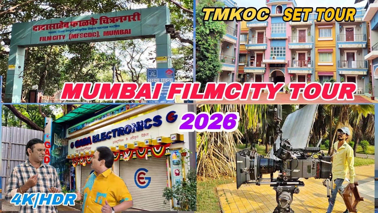 Mumbai film city Tour with Live shootings of film's Serial TMKOC SET TOUR & Many Films set's
