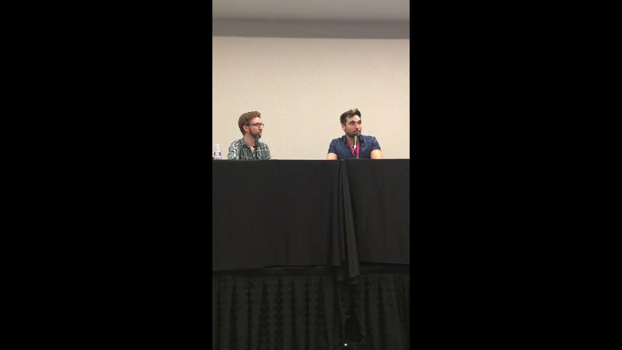Justin Briner and Brandon McInnis A Conversation with the Black Bulls panel Matsuricon 2019