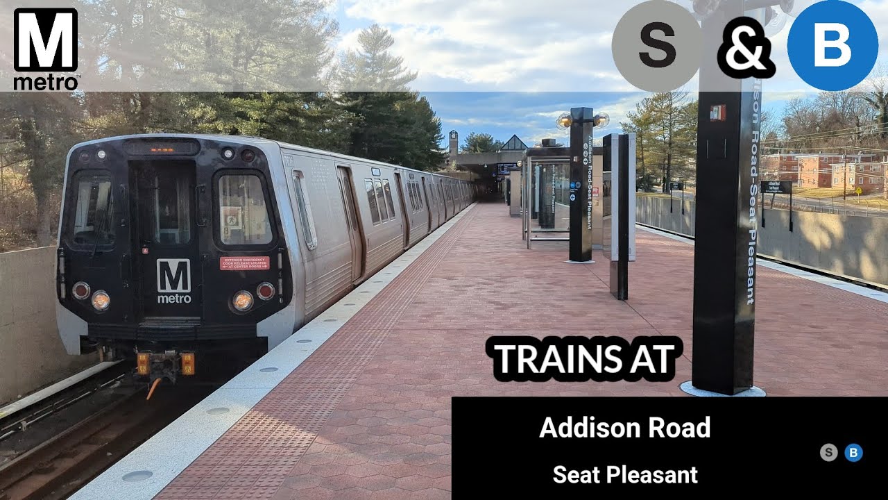 WMATA Metrorail: Blue & Silver Line Trains at Addison Road-Seat Pleasant (1/11/2026)