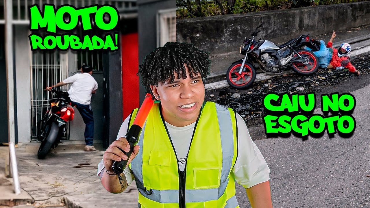 EMOCIONADO CAIU NO ESGOTO FUGINDO DA POLÍCIA kkkk  | Fugas de Motos #19 