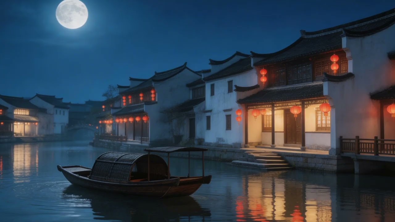 Moonlit Water Town ~ Chinese Sleep Music ~水镇月夜