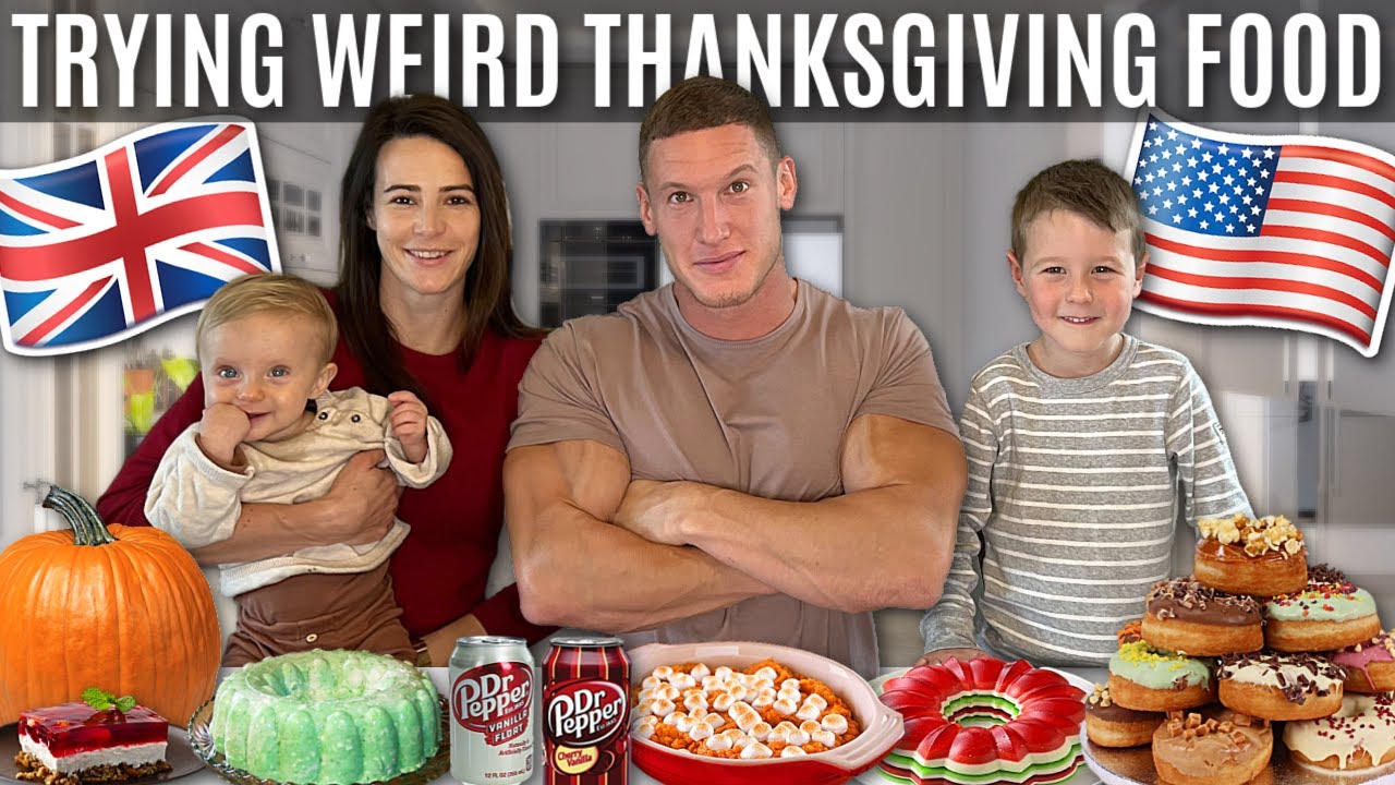 British family try WEIRD THANKSGIVING FOOD! *disgusting*