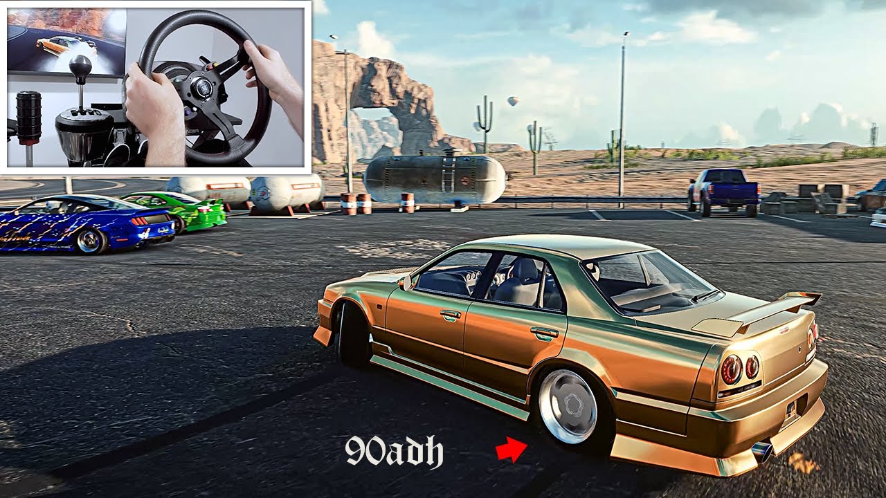R34 90% wheel adh tandem setup in CarX