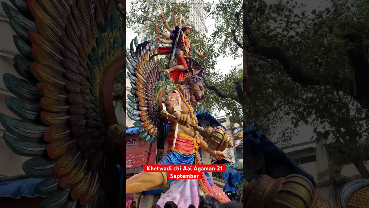 Khetwadi chi Aai Agaman 21 setambar 2025 Mumbai Devi Agaman 2025 #devi #navratri #shorts