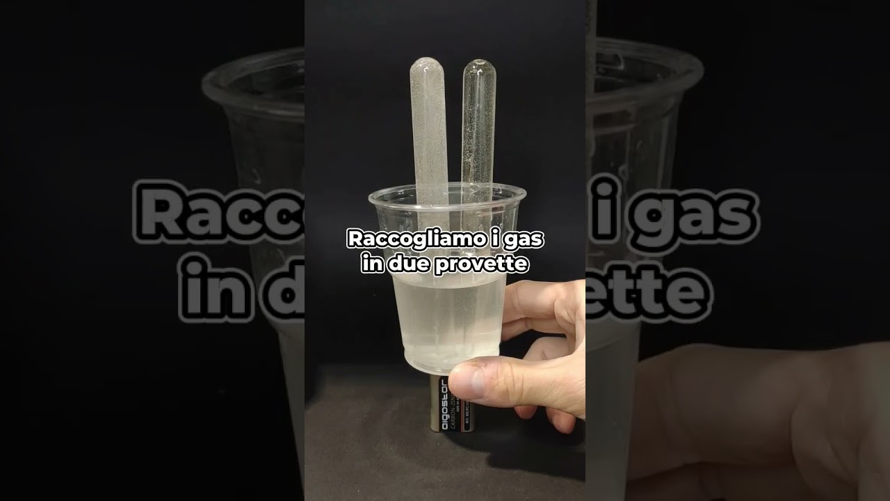 Come produrre idrogeno con acqua e una batteria! #elettrolisi #chimica