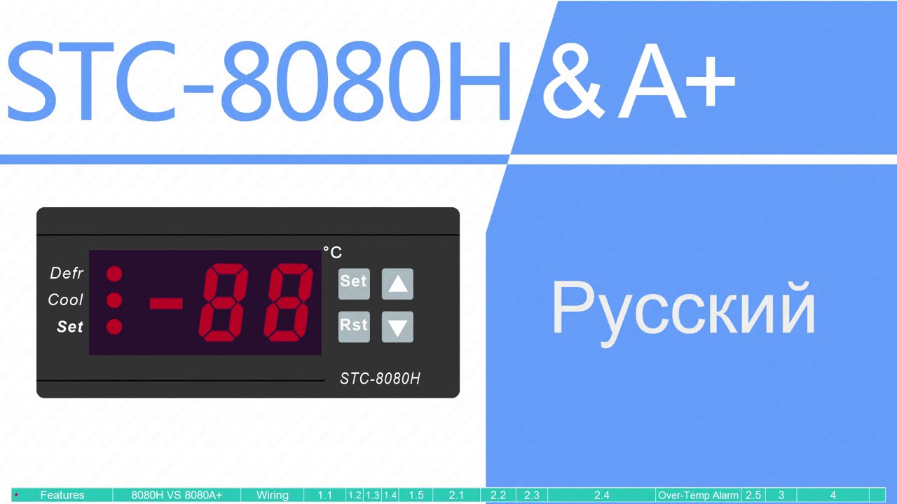 STC 8080 Полное руководство по настройке контроллеров температуры оттаивания STC 8080H и 8080A+