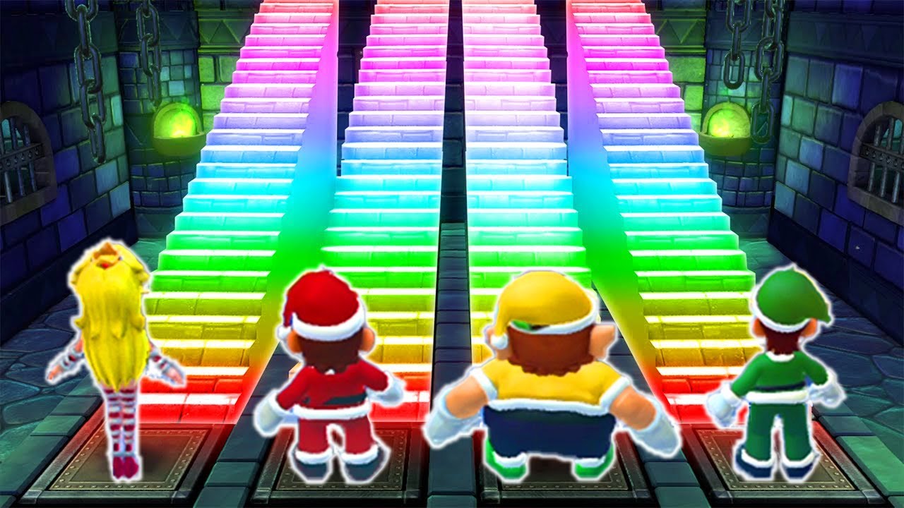 【マリオパーティ10】ミニゲームピーチVsマリオVsワリオVsルイージ(COM最強 たつじん)