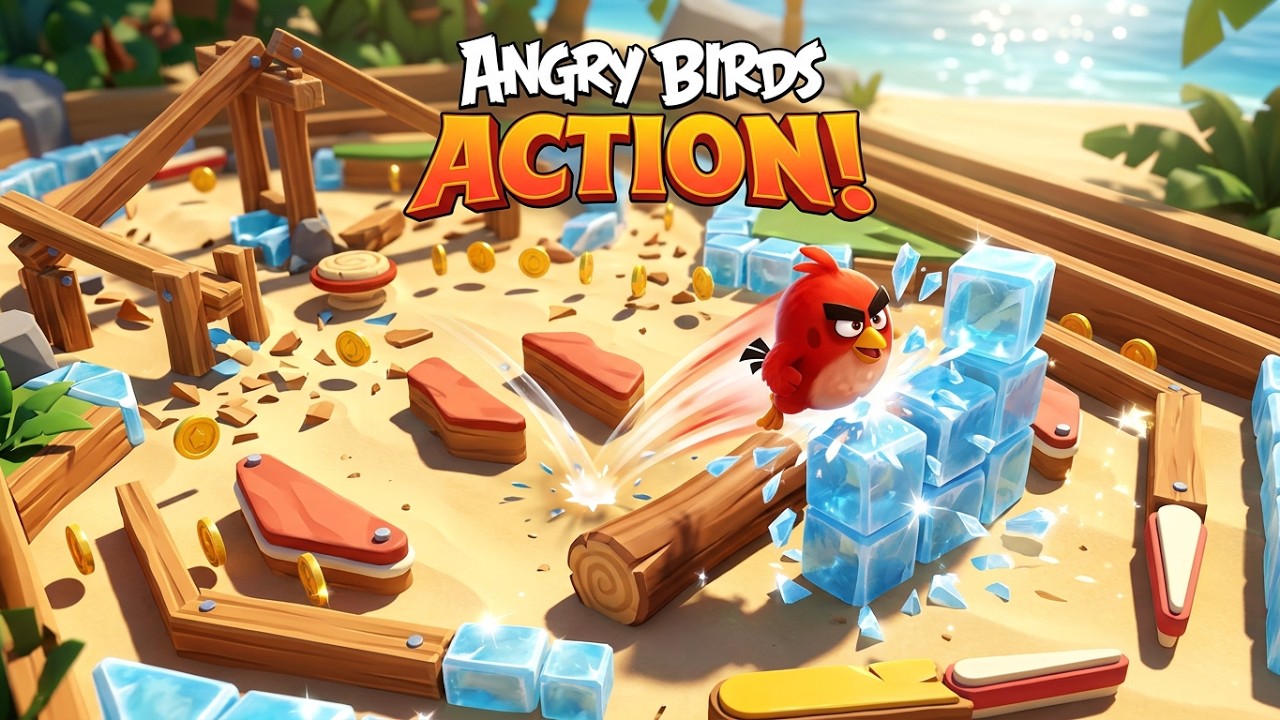 Angry Birds Action! (by Rovio Entertainment Ltd.) - arcade game for android - gameplay.