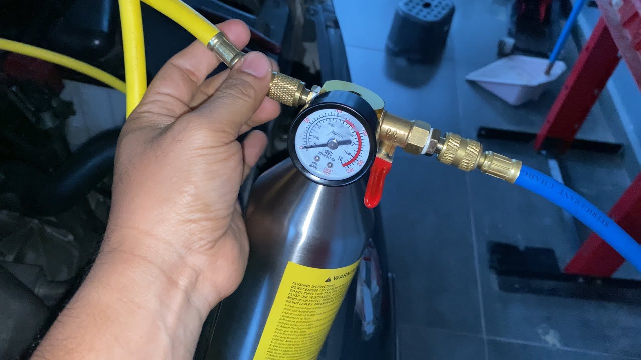 CARA MANUAL MEMBUAT FLUSHING MINYAK COMPRESSOR AIRCOND KERETA NISSAN SERENA C24