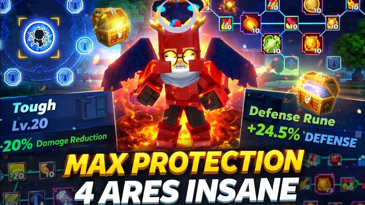 Blockmango Bedwars POWER Of MAX Protection 4 😱 #bedwars #blockmango 