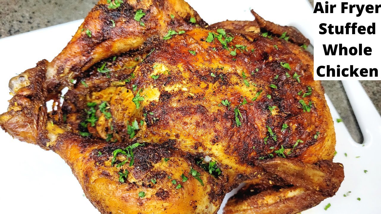 Рецепт приготовления цельной курицы в аэрофритюрнице | Жареная курица целиком в аэрофритюрнице